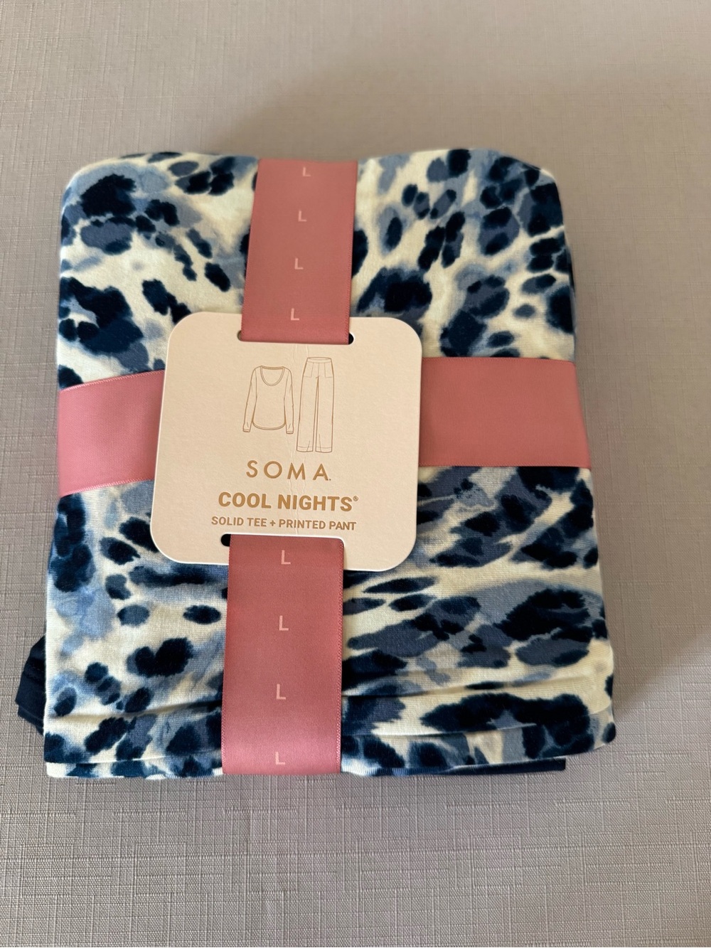 Soma Cool Nights Pajama Set - On The Prowl - Size L- New With Tags